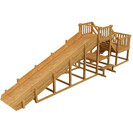 Зимняя деревянная заливная горка ВЫШЕ ВСЕХ ЛЕДЯНКА 2 (пропитка) скат 8 метров